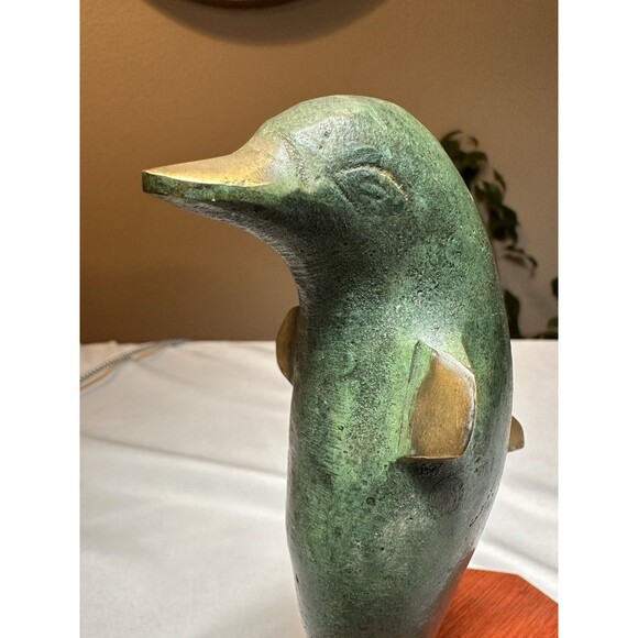 Vintage Mid Century Brass Dolphin Sculpture Statue Nautical Decor Dolphin 7” - Picture 2 of 7